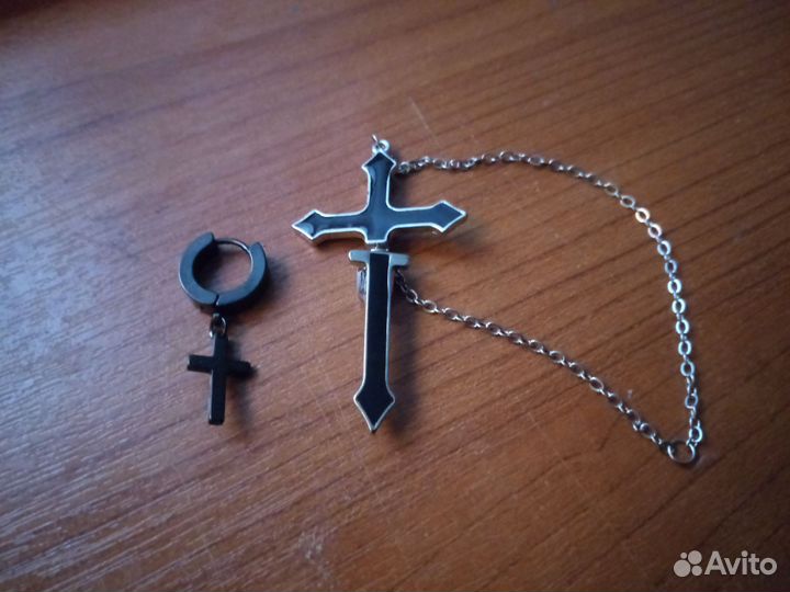Серьги кресты