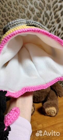 Шапка Миньон зверошапка, ручная работа