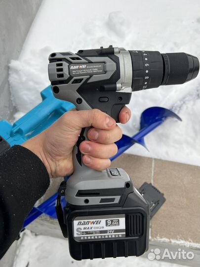 Шуруповерт для ледобура со шнеком комплект