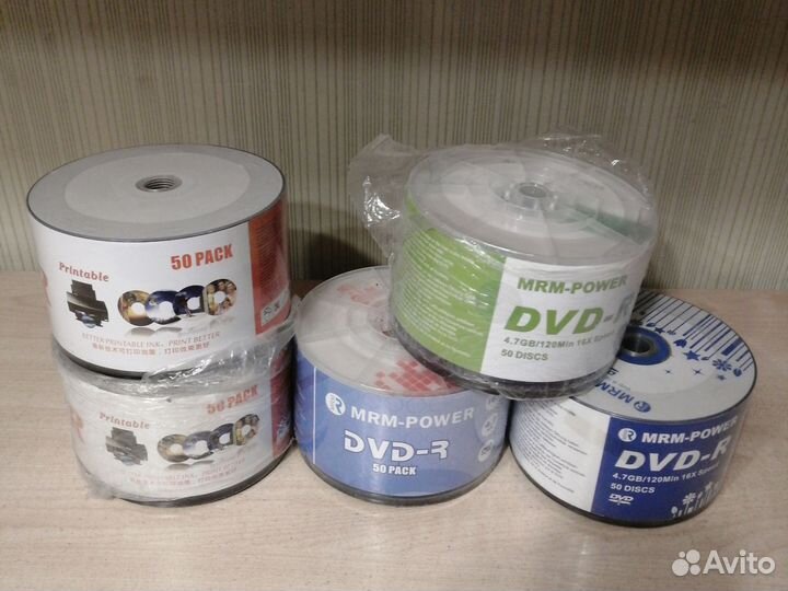 Компакт диски DVD-R DVD+R Новые. 50шт в упаковке
