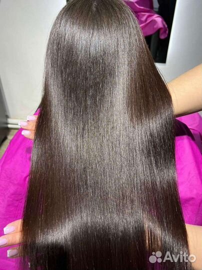 Кератиновое выпрямление волос