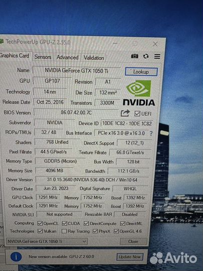 Видеокарта gtx 1050 ti 4gb