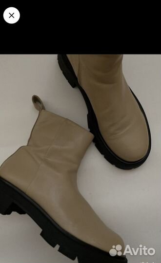 Ботинки zara натурал. кожа 39 размер Демисезон