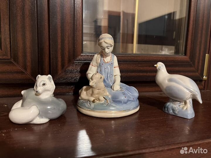 Статуэтки СССР фарфор гжель
