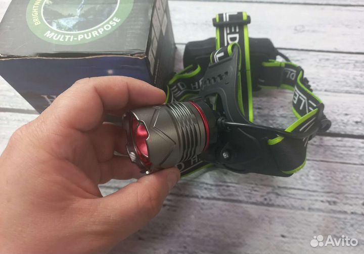 Налобный фонарик металл