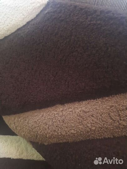 Ковёр карвинг бежево-коричный