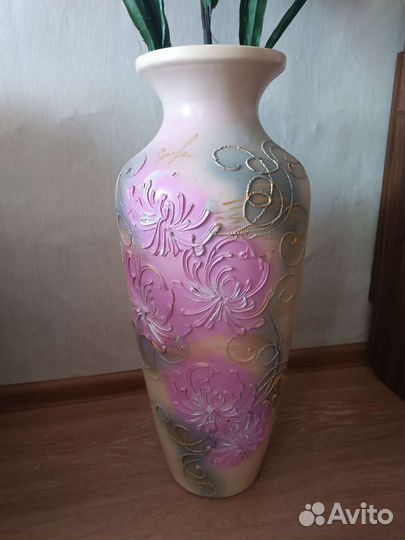 Ваза напольная с цветами