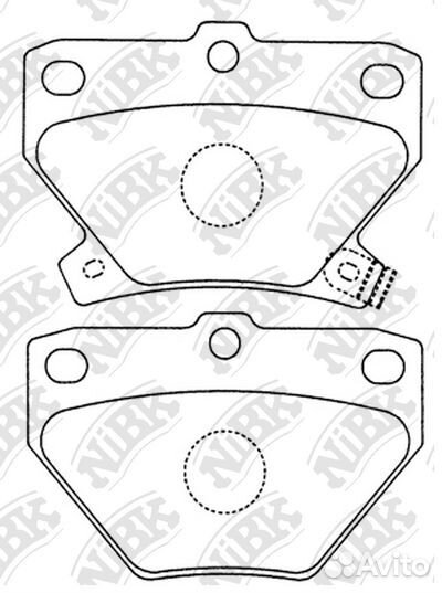Колодки NiBK PN1454 PN1454 NiBK