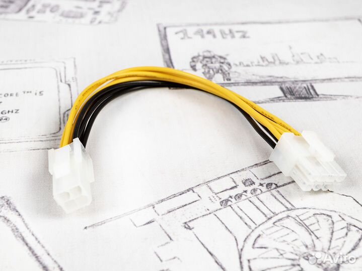 Переходник 4pin(M) - EPS 8pin(F)