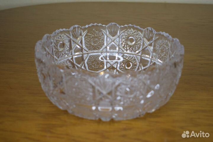 Хрустальная ваза Чехия винтаж