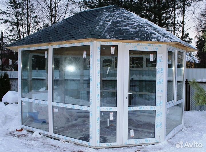 Остекление беседки под заказ