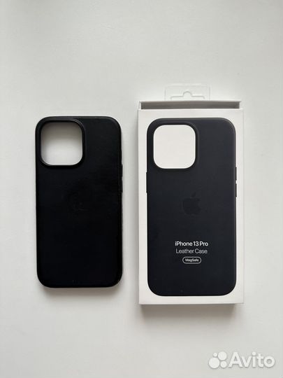 Кожаный чехол на айфон 13 pro midnight