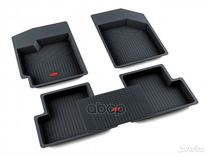 Коврики салона резина черный Hyundai Getz (TB)