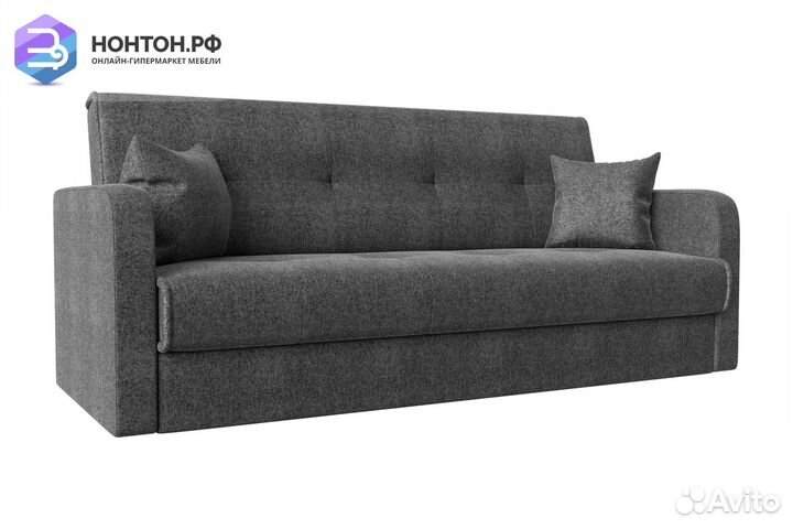 Диван книжка Надежда рогожка серая