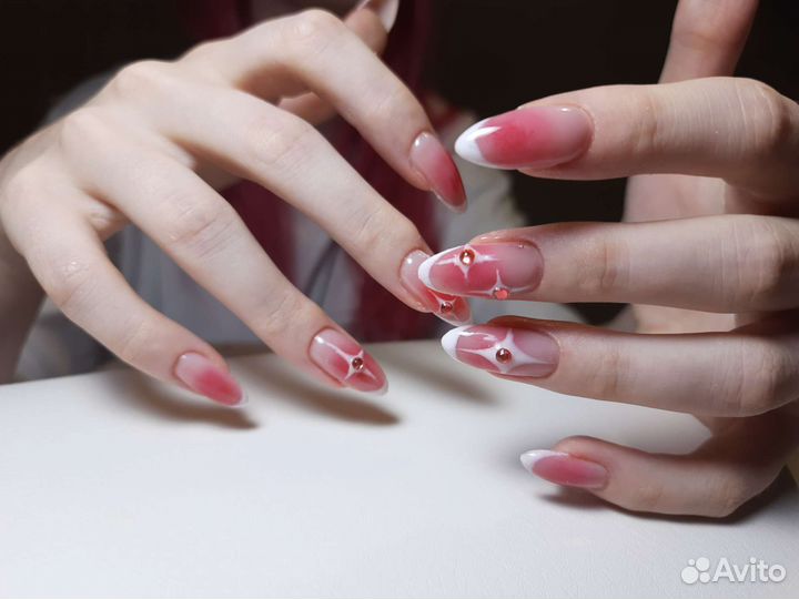 Маникюр наращивание коррекция