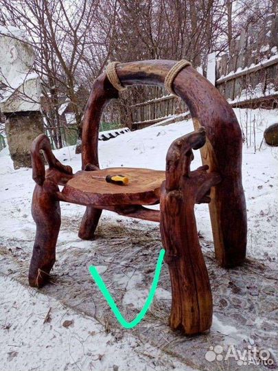 Кресло из корня в баню,на дачу,в сад