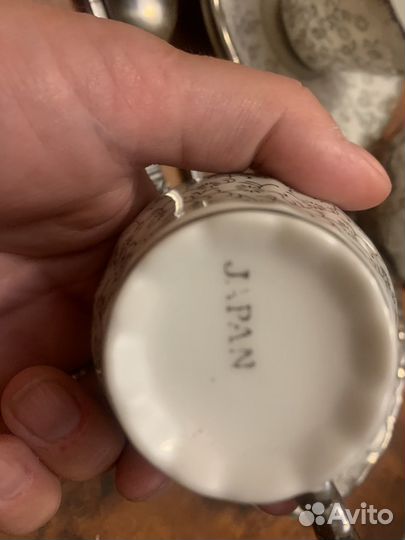 Сервиз из 2 коф пар, сах, 2 лож Япония 60-е