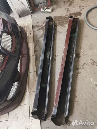 Передний бампер+пороги