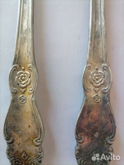 Вилки мельхиоровые СССР Серебряная Роза