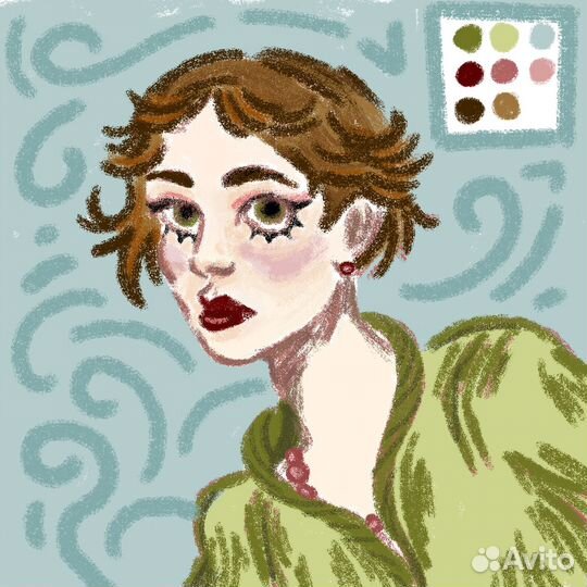 Арт, иллюстрация, рисунок на заказ, мокап