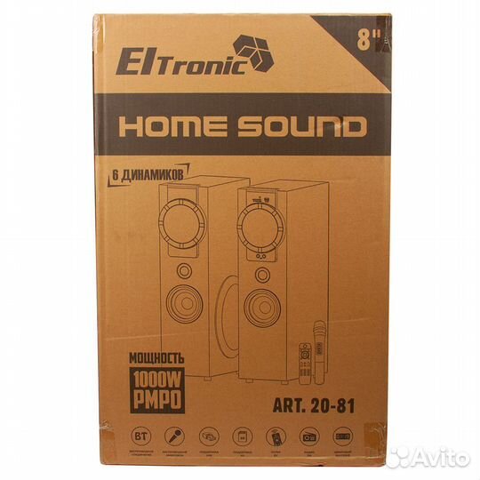 Колонка eltronic 20-81 home sound (черная)