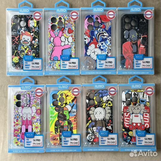 Светящийся чехол на iPhone 14 Pro силиконовый Luxo