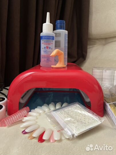 Лампа для ногтей набор