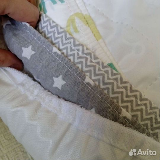 Матрас + наматрасник + 4 простыни на резинке 75х75