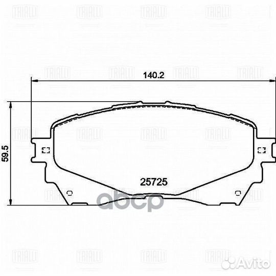Колодки тормозные mazda 6 12- передние mazda G4