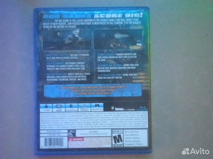 Payday 2 THE BIG score диск на ps4