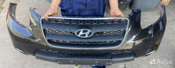 Передний бампер hyundai santa fe 2