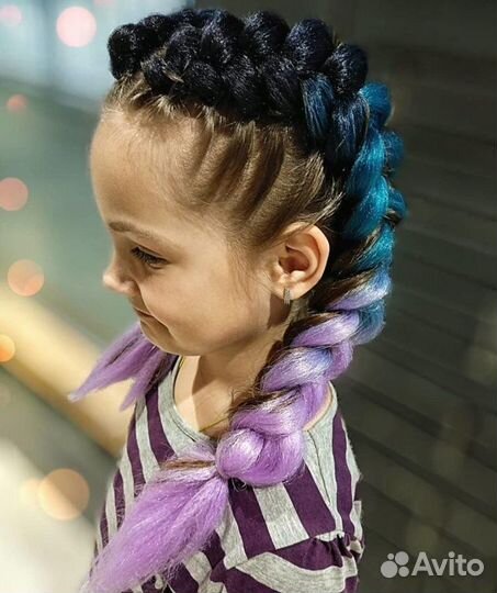 Съёмные 3D косы из канекалона