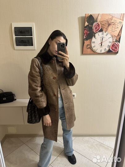 Дубленка винтажная женская