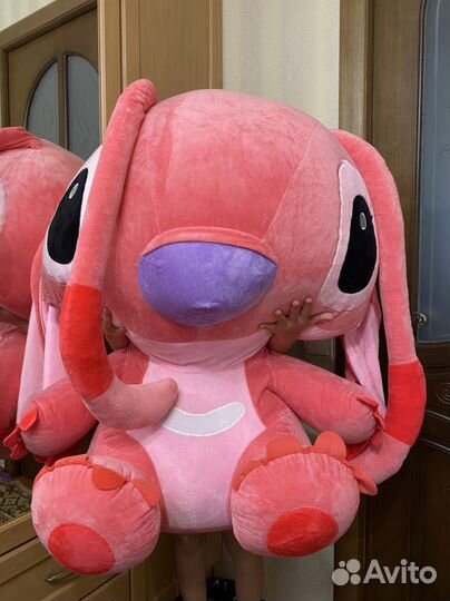 Стич розовый большая мягкая игрушка
