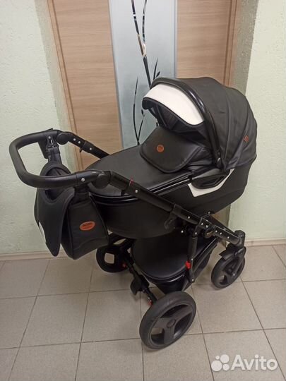 Премиум коляска Agio Kinderwagen 3 в 1. Экокожа