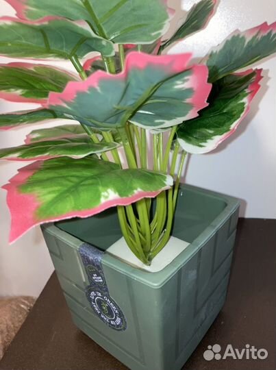 Искусственные зеленые горшечные растения