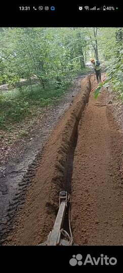 Услуги траншеекопателя(бара)