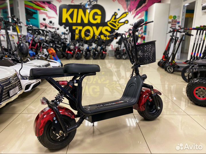 Электроскутер Wolong C 1 PRO 1000W 13Ah Ver 2.1