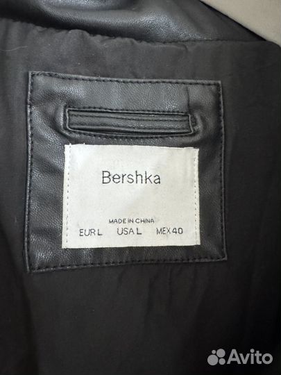 Пуховик кожаный Bershka L