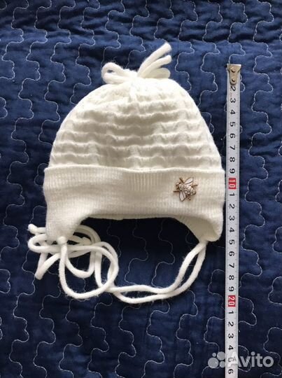 Детская шапочка от 0 до 3 мес. утепленная на зиму