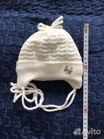 Детская шапочка от 0 до 3 мес. утепленная на зиму