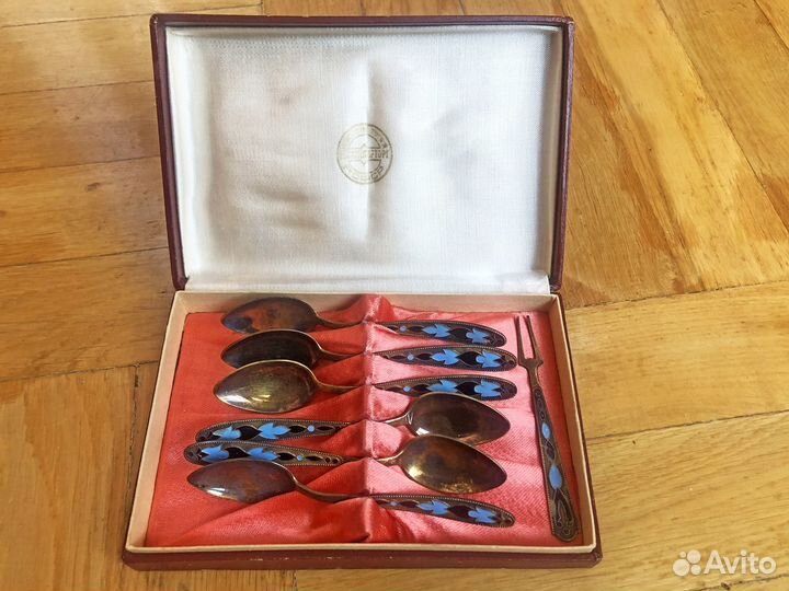 Серебряные ложечки с позолотой Росювелирторг РСФСР