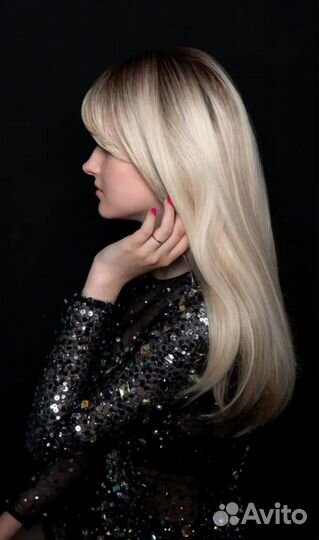 Парик блонд длинный