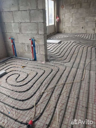 Монтаж отопления, тёплых полов частный мастер