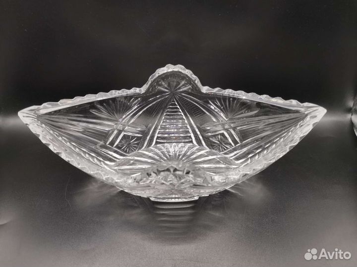 Конфетница Вазочка Ладья Хрусталь СССР