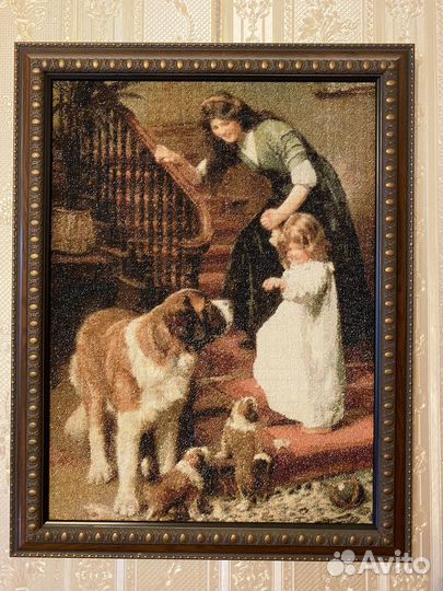 Картина вышитая крестом ручная работа