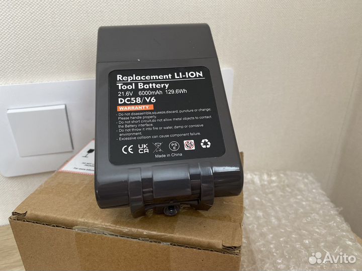 Аккумулятор для dyson v6 и DC62 6000мАч