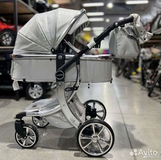 Коляска luxmom 3 в 1 608 экокожа
