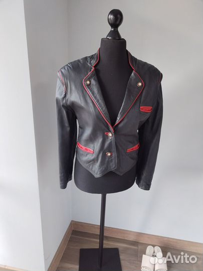 Винтажная кожаная куртка