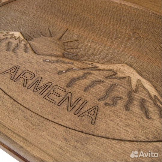 Нарды и шашки резные Рассвет в Армении 62 х 64 см бук Армения 62644